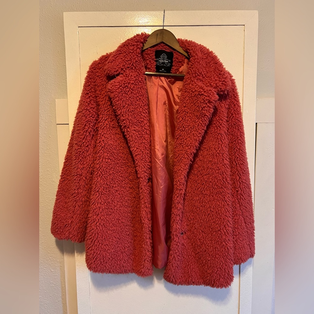 Fuzzy pink jacket